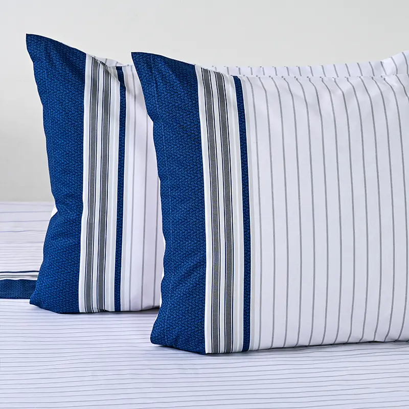 Juego de Sábanas Estampadas 144 Hilos 2 Plazas / Marino Piedra - American Family - Imagen 2