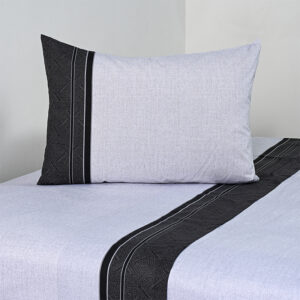 Juego de Sábanas Estampadas 144 Hilos 1 Plaza / Zircon Negro - American Family