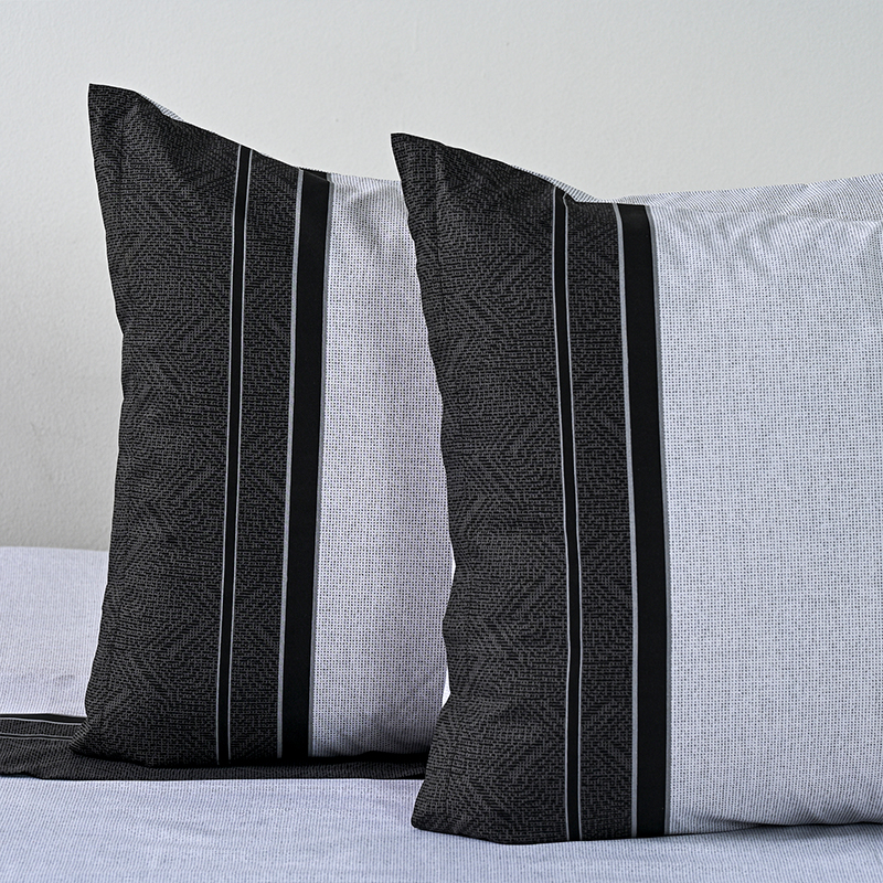 Juego de Sábanas Estampadas 144 Hilos 2.5 Plazas / Zircon Negro - American Family - Imagen 2