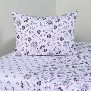 Juego de Sábanas Estampadas 144 Hilos 1 Plaza / Adelle Lila - American Family