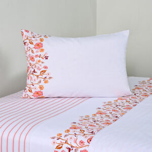 Juego de Sábanas Estampadas 144 Hilos 1.5 Plazas / Trópico Coral - American Family