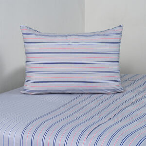 Juego de Sábanas Estampadas 144 Hilos 1 Plaza / Marino Rojo - American Family