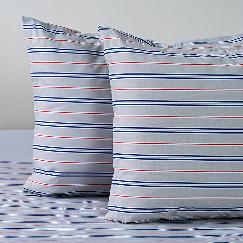 Juego de Sábanas Estampadas 144 Hilos 2 Plazas / Marino Rojo - American Family - Imagen 2