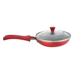 Mini Sartén Aluminio C/Tapa 14 cm. / Rojo - Doral