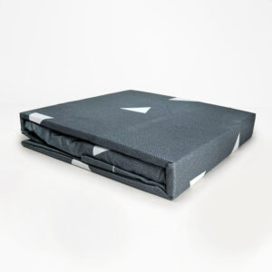 Sábanas Micro Piel Durazno 2 plazas / Triángulos Gris - Doral