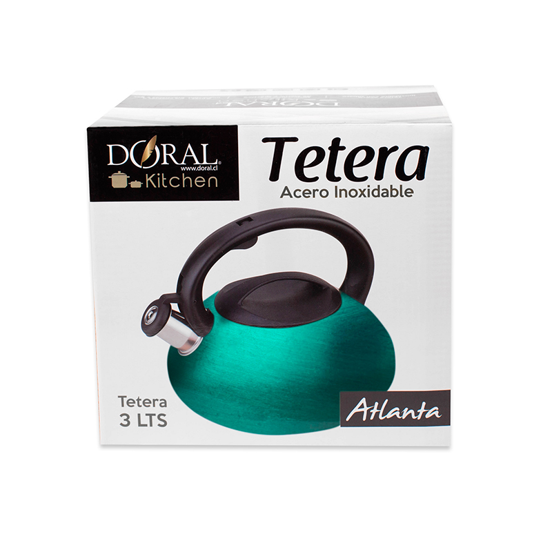 Tetera de Acero Inoxidable 3 Lts Atlanta / Turquesa - Doral - Imagen 2