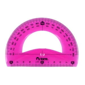 Transportador Flex 10cm. 180° / Rosado  - Torre