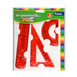 Set Geometría Flex 3 Piezas / Rojo - Torre