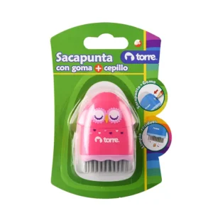 Sacapunta c/Goma + Cepillo / Búho - Torre