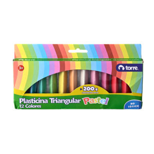 Plasticina Triangular Pastel 12 Colores  - Torre