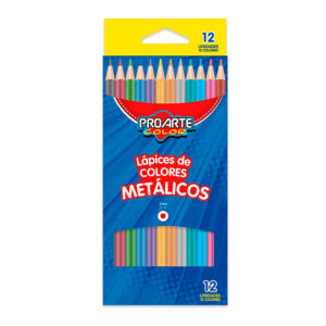 Lápices de Color 12 Colores Metálicos - Proarte