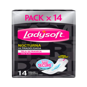 Toallas Higiénicas Nocturnas Ultra Delgada C/Alas 14 und – Ladysoft