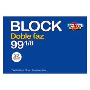Block Medio N°99 1/8 20 Hojas Doble Faz - Proarte