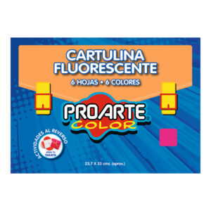 Estuche Cartulina Fluorescente 6 Hojas - Proarte
