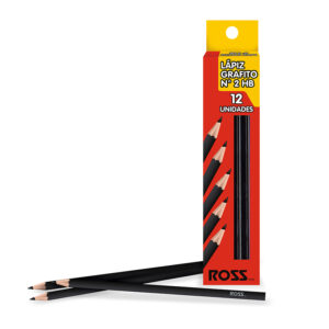 Lápices Grafito Hexagonal 12 und. N°2 HB. - Ross