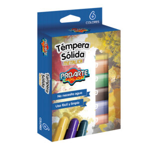 Témpera Sólida 6 unidades Metálico - Proarte