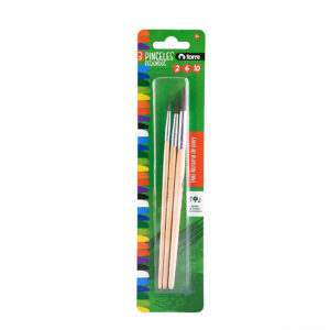 Pinceles Redondos N°2 N°6 N°10 Blíster - Torre