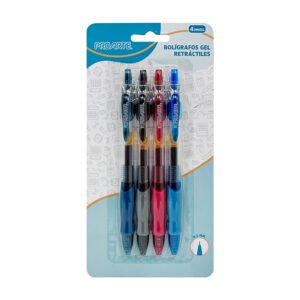Set 4 Bolígrafos 0.5mm. Gel Retráctiles - Proarte