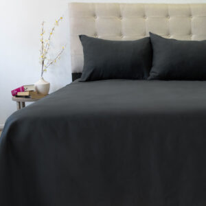 Sábana Microfibra Lisa 210 Hilos 2 Plazas / Negro - Doral