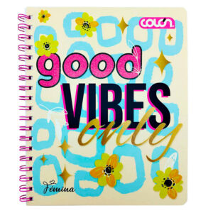 Cuaderno Universitario Femina 7mm 100Hojas / Good Vibes - Colón