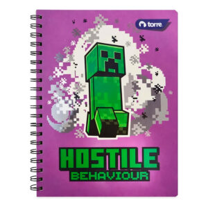 Cuaderno Universitario Clásico Minecraft 7mm 100Hojas / CreeperHostile - Torre