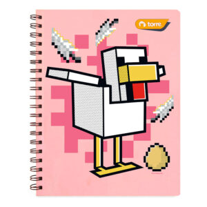 Cuaderno Universitario Clásico Minecraft 7mm 100Hojas / Gallinas- Torre