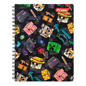 Cuaderno Universitario Clásico Minecraft 7mm 100Hojas / Mix Mobs- Torre