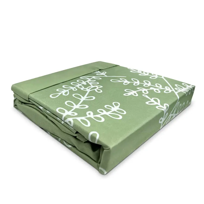 Sábanas Aterciopelada Composé 1.5 Plazas / Hoja Verde - Doral