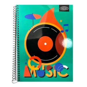 Cuaderno Especial 150Hojas Music / Disco - Artel