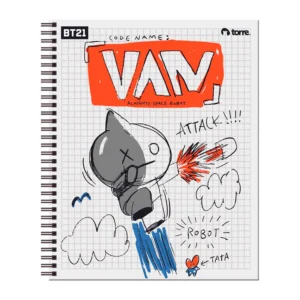 Cuaderno Universitario BT21 7mm 100Hojas / Van - Torre