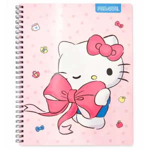 Cuaderno Universitario Hello Kitty 100 Hojas 7mm / Listón Gigante - Proarte