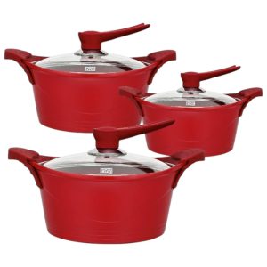 Batería de Cocina Aluminio 6 Piezas 2.0 / Rojo - Bohlier