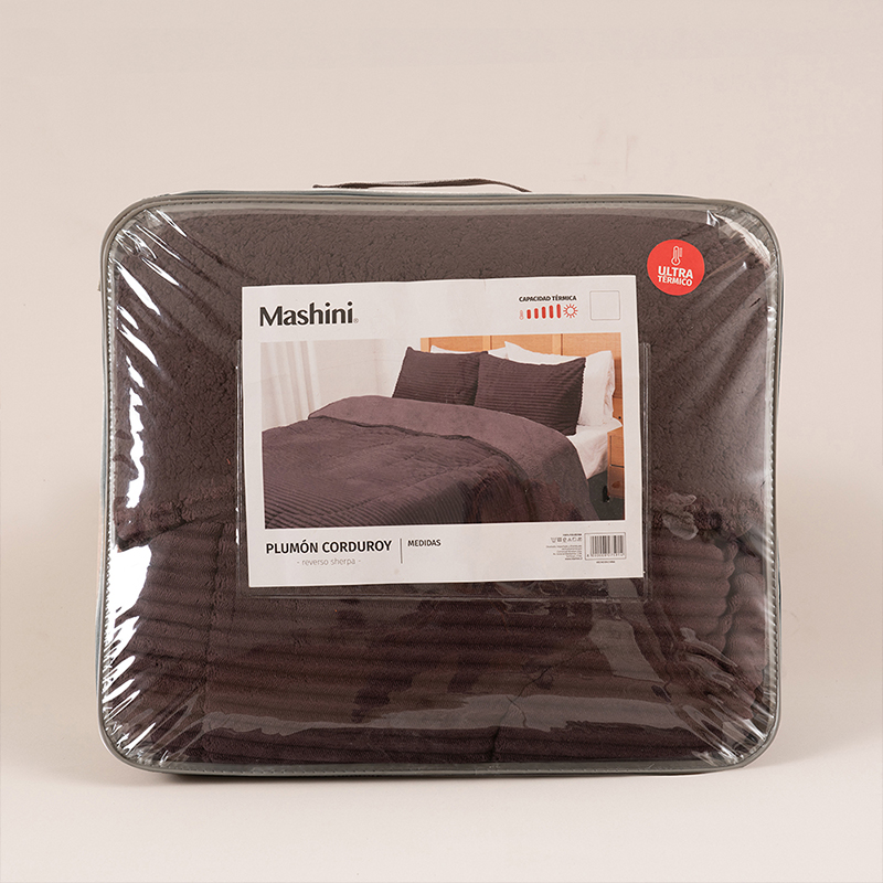 Plumón Corduroy Coral Sherpa Super King / Morado - Mashini - Imagen 4