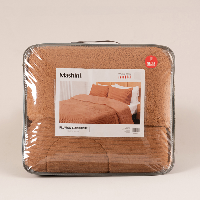 Plumón Corduroy Coral Sherpa 2 Plazas / Terra - Mashini - Imagen 4