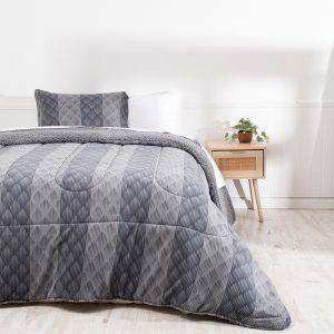 Plumón Coral Estampado Sherpa 1.5 Plazas / Roble - Mashini