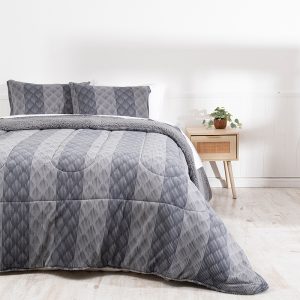 Plumón Coral Estampado Sherpa King / Roble - Mashini