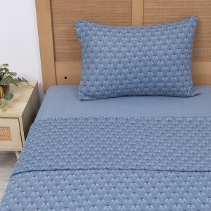 Sábana De Polar Estampada 1.5 Plazas / Nube - Mashini