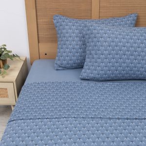 Sábana De Polar Estampada 2 Plazas / Nube - Mashini