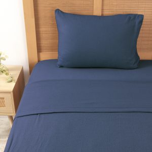 Sábana De Polar Lisa 1.5 Plazas / Azul - Mashini