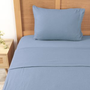 Sábana De Polar Lisa 1.5 Plazas / Celeste - Mashini