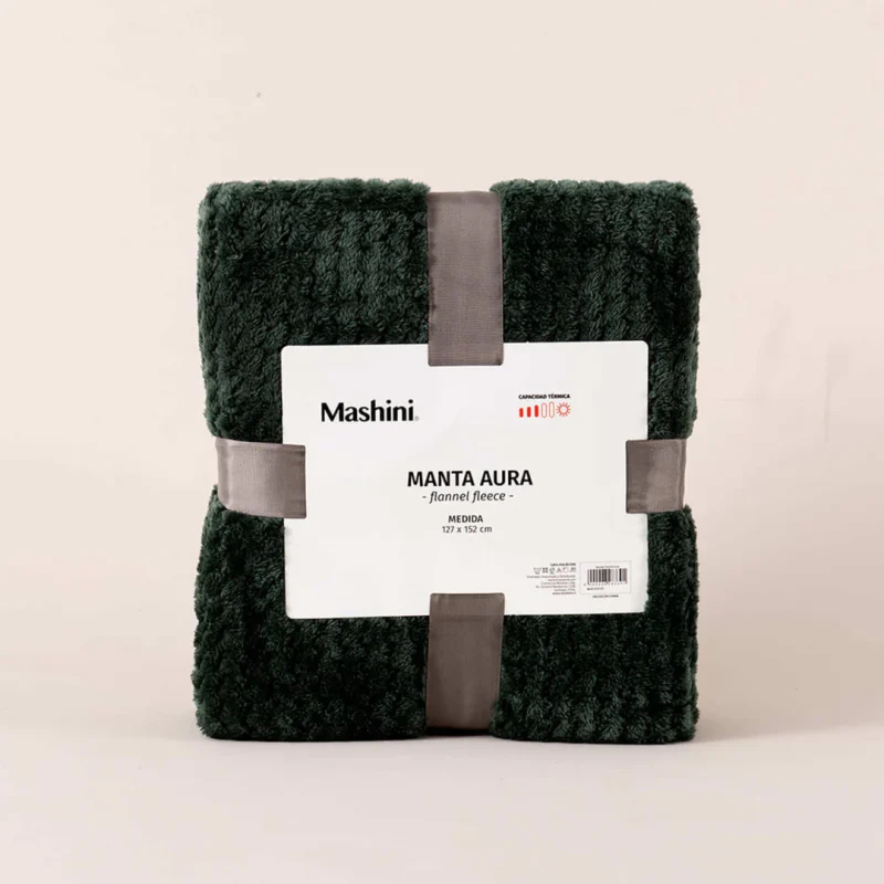 Manta Aura Flannel Fleece / Verde - Mashini