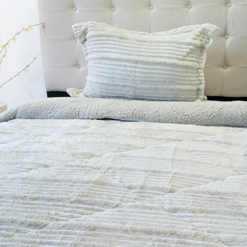 Cubrecama Cotelonni Sherpa 1.5 Plazas / Beige - Doral - Imagen 3