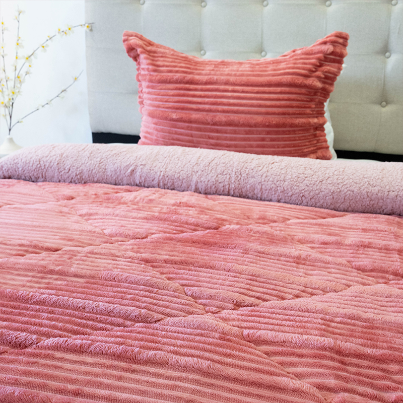 Cubrecama Cotelonni Sherpa 1.5 Plazas / Coral - Doral - Imagen 3