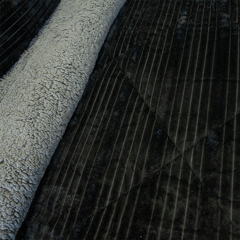 Cubrecama Cotelonni Sherpa 1.5 Plazas / Negro - Doral - Imagen 2