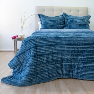 Cubrecama Cotelonni Sherpa 2.5 Plazas / Azul - Doral