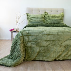 Cubrecama Cotelonni Sherpa 2.5 Plazas / Verde - Doral