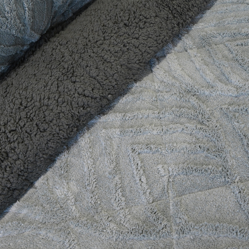 Cubrecama Sherpa Jacquard Deluxe 1.5 Plazas / Gris - Doral - Imagen 5
