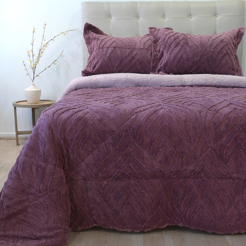 Cubrecama Sherpa Jacquard Deluxe 2 Plazas / Obispo - Doral - Imagen 4
