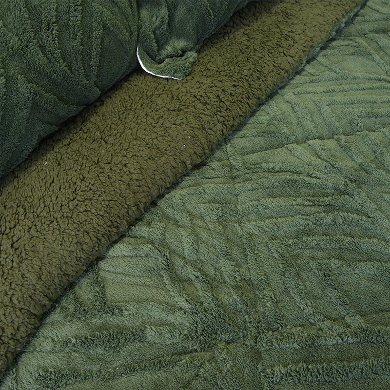 Cubrecama Sherpa Jacquard Deluxe 2.5 Plazas / Verde - Doral - Imagen 5