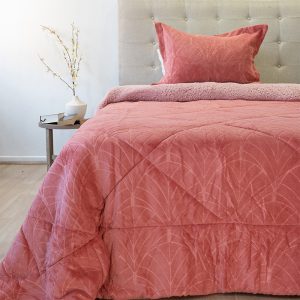 Cubrecama Outboss Deluxe Sherpa 1.5 Plazas / Coral - Doral